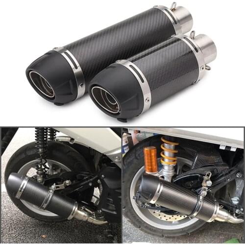 Universal 51 mm motorcycle muffler exhaust Pipe carbon fiber motorbike with db killer for cb1000r cb650f gsr 600 z650 trk502 r3