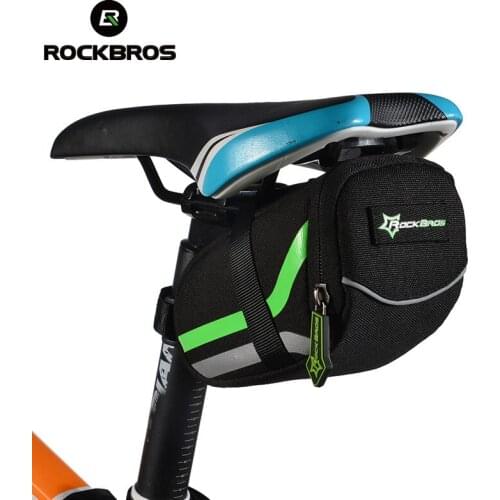 ROCKBROS MTB Outdoor Cycling Back Seat Bicycle Rear Bag Rainproof Nylon Bike Saddle Bag Tail Pouch Package Bicycle Accessories