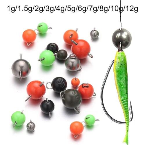 1/1.5/2/3/4/5/6/7/8/10/12g Additional Weight Fishing Tungsten fall Line Sinkers Head Quick Release Casting Hook Connector Sinker