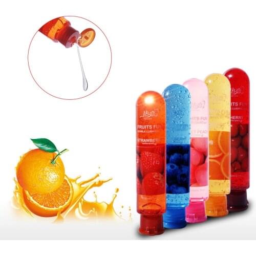 1 Pcs Sex Fruit Oil Strawberry Flavor Lover Water Soluble Body Lubricant Oil Sex Lube Oral 80ml SN-Hot