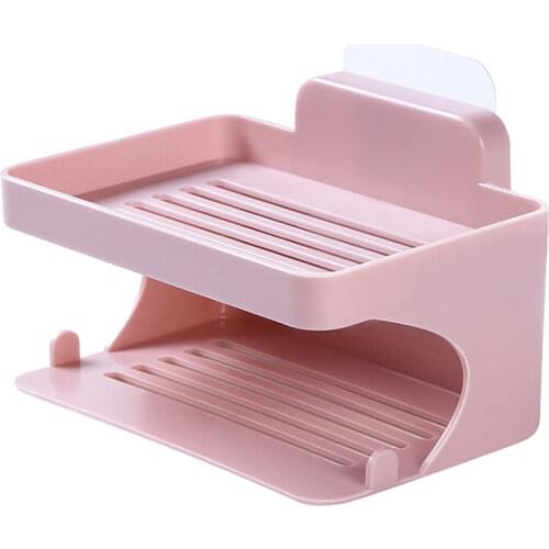 1PC Waterproof Soap Holder Two Layers Kitchen Tools Organizer Soap Dish Storage Shelf Shower Soap Container Bathroom Accessories