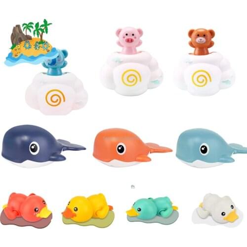 10PCS toy set baby children beach bath toys cloud elephant whale duck combination set classic baby water toy