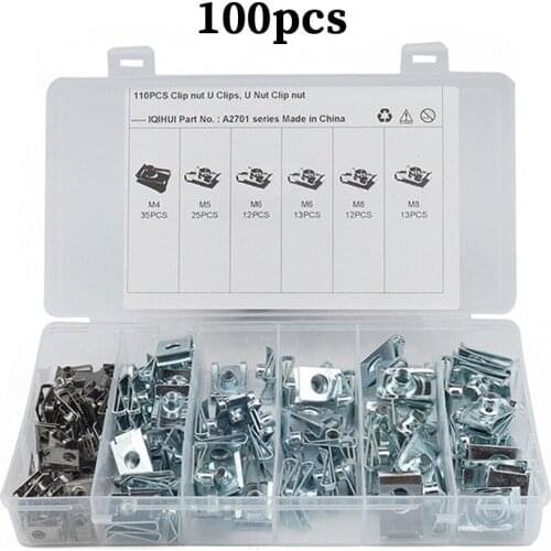 11pcs Motorcycle Fairing Bodywork Panel U Clips U Nut Speed Fasteners M4 M5 M6 M8