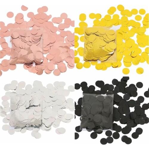 300G 500G 1Kg 2.5CM Rose Gold Foil Metallic Confetti Balloons Baby Wedding Birthday Party Silver Round Baby Shower Decoration