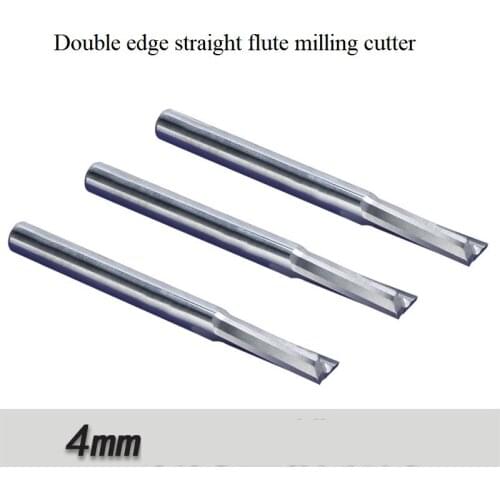 4MM double-edged straight groove tungsten steel milling cutter acrylic CNC machine tool engraving machine woodworking tool engra