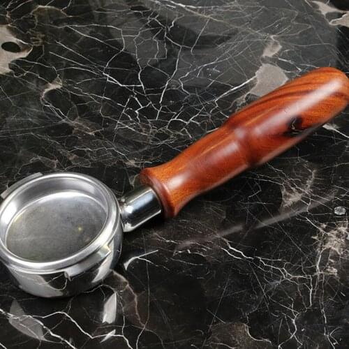 51MM Head Punching Dedicated Filter With Ebony Wooden Handle Coffee Machine Binaural Bottomless Handle Suitable For La Marzocoo