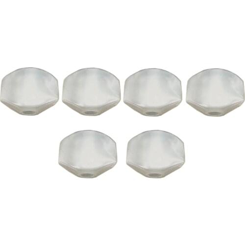 Durable 6Pcs Plastic White Machine Heads Buttons DIY for Acoustics / E