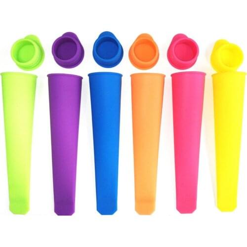 6pcs Silicone Ice Stick Molds Form for Ice Cream Maker DIY Summer Ice Cream Mold Kitchen Tools Popsicle Maker Lolly Mould