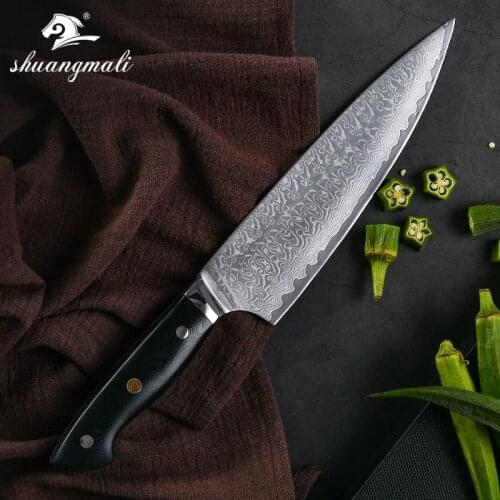 8 inch Kitchen Knives 67 Layer Damascus Steel Chef Knife Japanese Style Cook Cleaver Gift Knive Home Kitchen Tool And G10 Handle