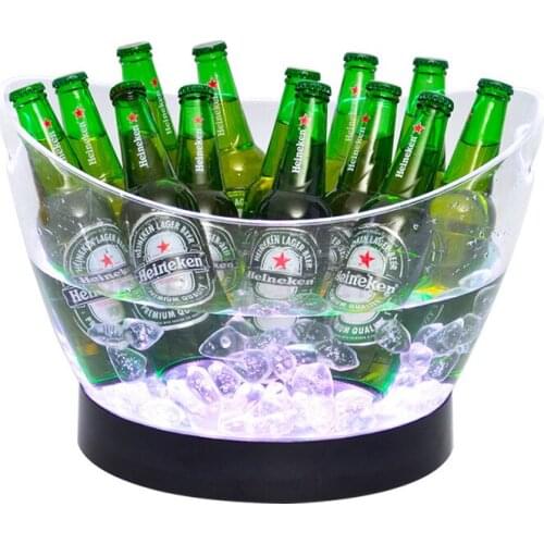 Luminous ice bucket bar supplies creative charging large capacity beer frame champagne bucket ice bucket