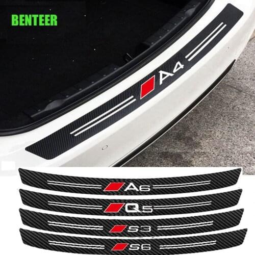 Carbon Fiber Car Bumper Sticker For Audi A1 A3 A4 A5 A6 A7 A8 Q3 Q5 Q7 TT SQ3 SQ5 SQ7 S1 S2 S3 S4 S6 S8 TTS S5 S7