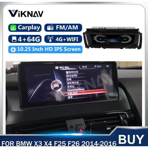 Android Car Multimedia Player for BMW X3 X4 F25 F26 2014-2016 Auto radio Navigation HD IPS Screen Head unit GPS Stereo