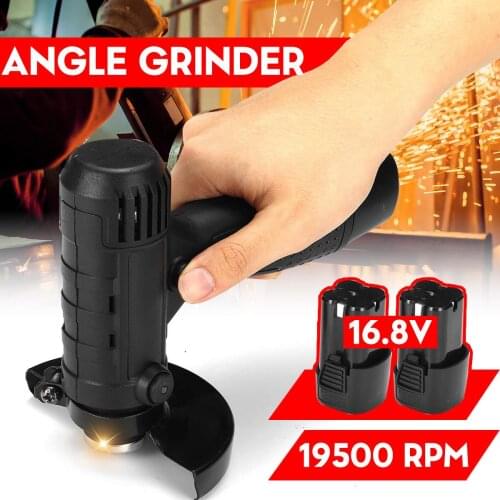 16.8V Mini Cordless Angle Grinder Polishing Machine Brushless Mini Cutter Rechargeable Power Tools With 2pcs Batteries and Blade
