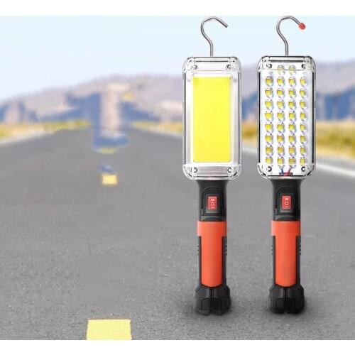 COB LED flashlight Work light torch USB Rechargeable camping tents lantern light Portable flashlight