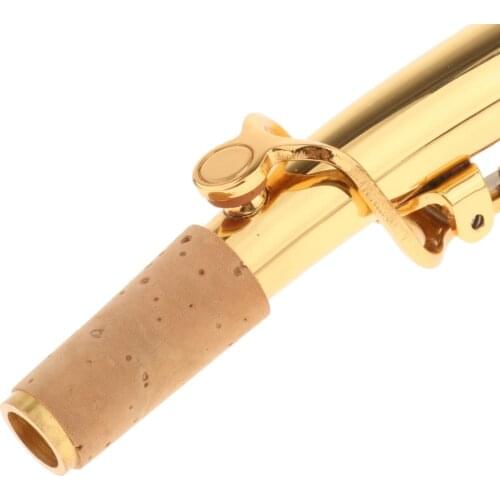 Saxophone Neck Gold Surface Brass Connector Brass Gold-Plated Saxophone Bend Neck for Soprano Sax Accessory