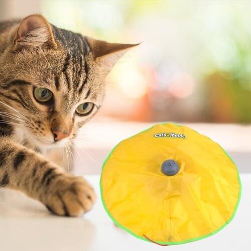 Electric Toy Cat 4 Speed Pet Cat Plastic Turntable Interactive Intelligence Crazy Amusement Game Rotation Cat Toys