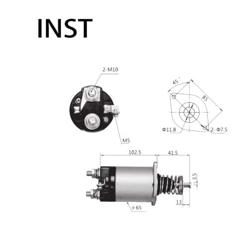 ELECTROMAGNETIC SWTICH SOLENOID FOR 24V 6.0KW 23308-99007 1350-121-0OX9 2719 333019 135012100X9 SSW3019HE STW4341EC