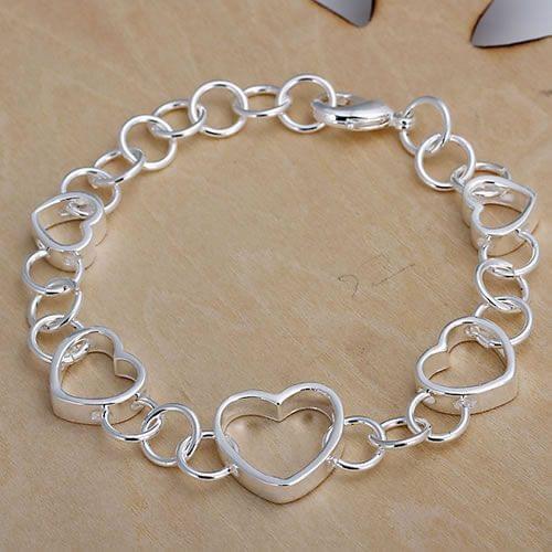 H141 925 sterling silver bracelet, 925 sterling silver fashion jewelry Hollow Bracelet /anmajeta dzcamqja