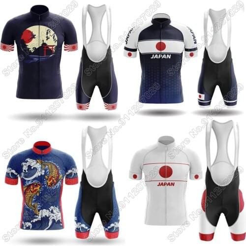 Japan 2021 Cycling Jersey Set Summer Cycling Clothing Men Road Bike Shirts Suit Bicycle Bib Shorts MTB Ropa Ciclismo Maillot