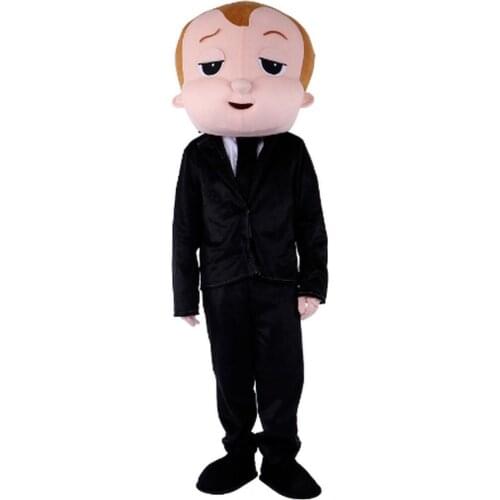 Boss Baby Mascot Costume Adult Cartoon Character Outfit Suit Pedestrian walking doll props Halloween Party mascot birthday gift