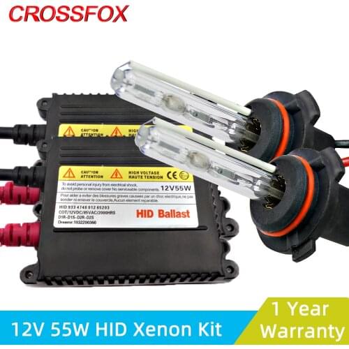 CROSSFOX 55W DC H7 Xenon Light h4 HID H11 H3 H1 Auto Lamp Ignition unit block Ballast Headlight Conversion kit 3000K 6000K 8000K