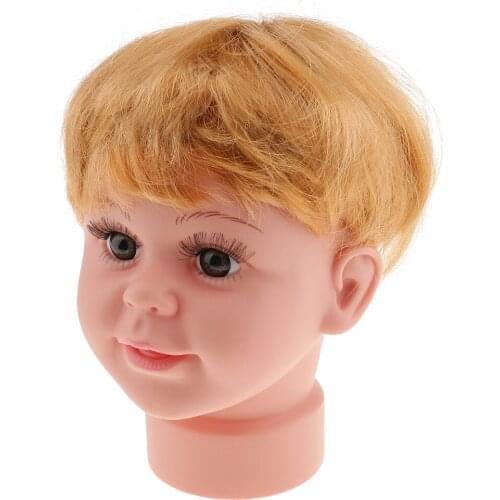 Children Baby Boy Mannequin Manikin Head with Wig for Child Kids Eye Glasses Hat Display