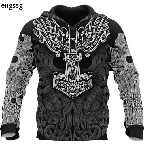 Men clothes 2021 Viking Armor Tattoo 3D All Printed Men/Women Harajuku Fashion hooded Sweatshirt Casual jacket winter Hoodie
