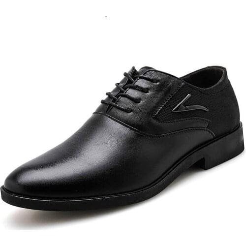 QWEDF 2019 Men Wedding Dress Shoes Black Brown Oxford Shoes Formal Office Business British Mens Footwear New Male Shoe F4-48