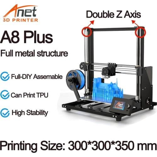 Anet A8 Plus 3D Printer Kit With High Precision Exturder And Hotend Reprap with PLA 10m Filaments 3D Drucker