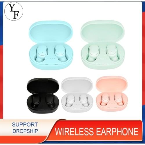 A6S TWS Earphone Universal Wireless Headset Stereo Sport Earbuds Microphone Headphone With Charging Box For Smartphone Dropship