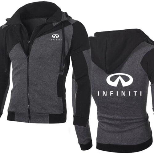 2020 New Stitching Mens Sweatshirt for Infiniti Car Logo Printing Casual Mens Fake Two Cotton High quality jackets