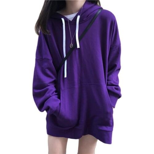 New Fashion Hoodies Womens Solid Casual Hooded Pocket Long Sleeve Pullover Sweatshirt 2021 Spring Autumn Leisure Plus Size Tops