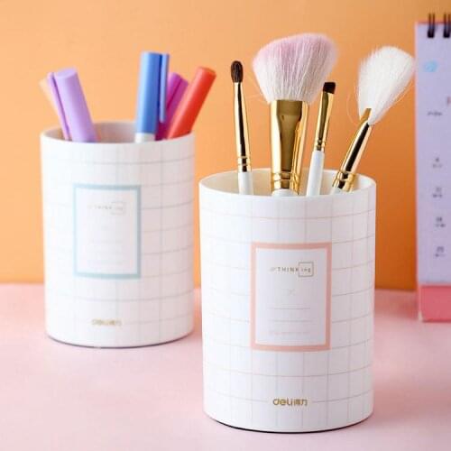 Office Accessories Round Small Pen Holder Desk Organizer Stationery Storage Box Creative Simple Pencil Stand