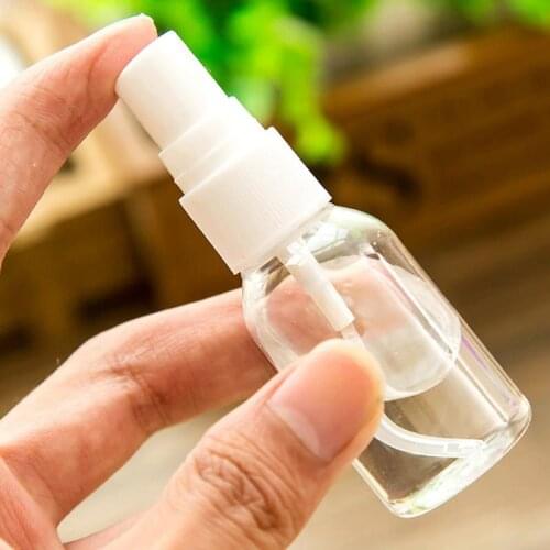 Clear White Plastic Spray Bottle Transparent Container 30ml Squeeze Cosmetic Moisture Bottle V4M2