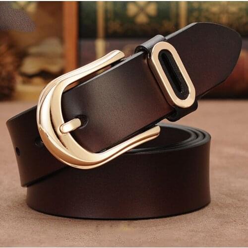 Belt womens pure cowhide leather cowhide fashion trend personality Korean wild pants belt women with jeans