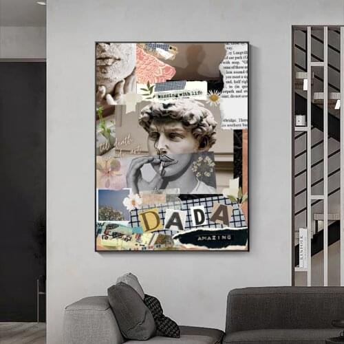 Modern Street Graffiti David Funny Large Size Poster Mural Family Bedroom Childrens Room Wall Decoration Canvas Art (no Frame)
