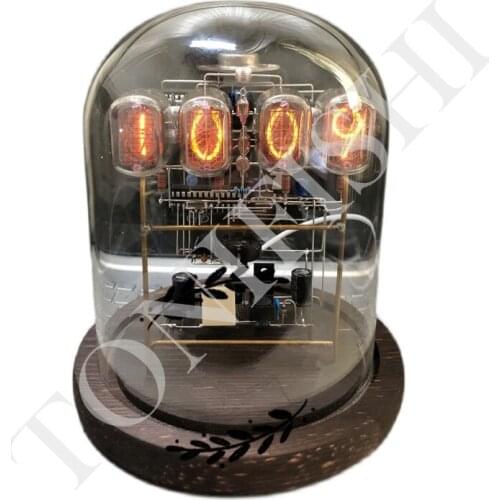 In12 glow tube clock, glow tube scaffolding clock, hand scaffolding clock DIY kit, the finished product is very beautiful