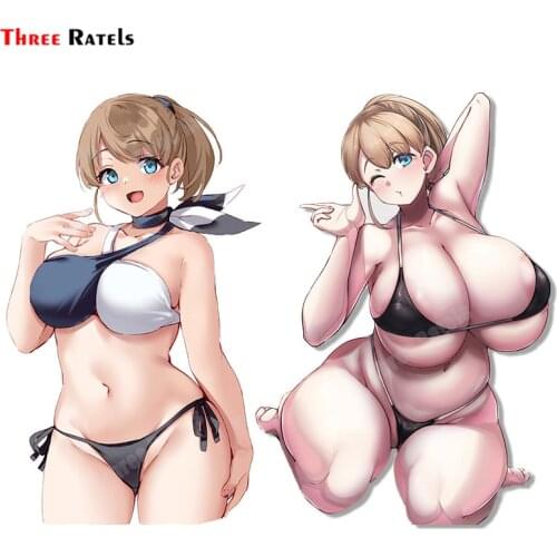 Three Ratels B52 Intrepid Kantai Collection Big Breasts Anime Sexy Girl Stickers For Bedroom Wall&Toilet Decoration Decals