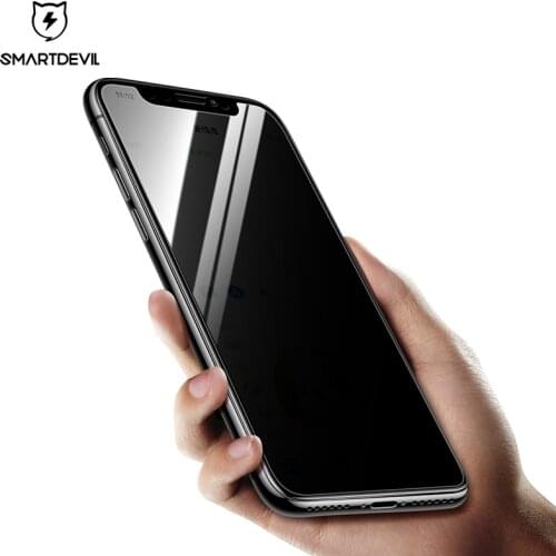 SmartDevil Anti-Glare Screen Protector for iphone X Privacy Tempered Glass Private for iPhone X film Anti-Spy Protective Cover