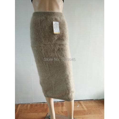 2016 new winter women slim sable knitting mink cashmere skirt autumn warm long skirt customized multicolor free shipping m2