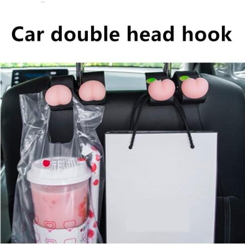 Woman Cute Creative Car Hook Multifunctional Storage Car Storage With Small Hook On Seat Back Portable Mobile Phone Holder