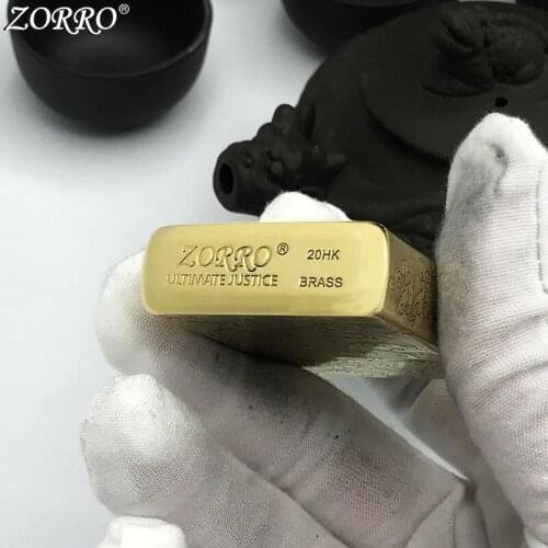 Zorro Pure Copper Kerosene Lighter Brass Five Side Carving Dragon Pattern Creative Gift