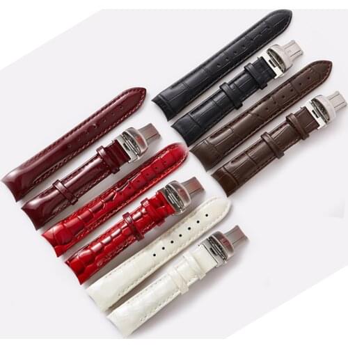 Notched Watch Accessorie Leather Strap Crocodile pattern Watch Bracelet Womens Watch Band 18mm Watchband for Tissot 1853 T035