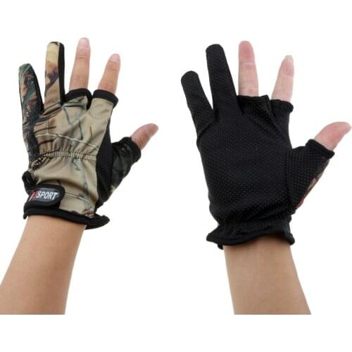 1 Pair Fishing 3 Finger Cut Gloves Outdoor Sports Hunting Non-Slip Mittens Outdoor Sport Neoprene Protection Fishing Equipment