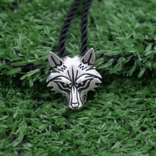 12pcs Norse Wolf Head Necklace Original Animal Jewelry Fashion Men Gifts