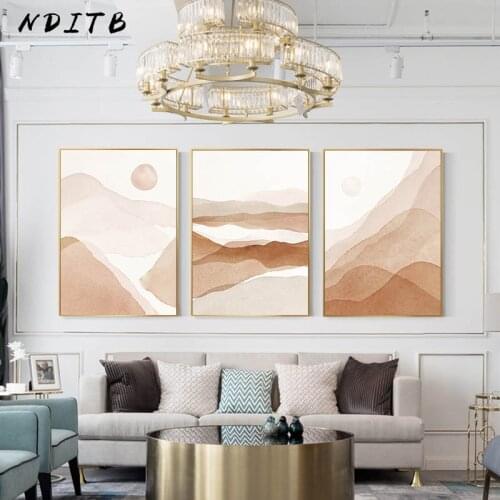 Bohemia Abstract Canvas Wall Poster Sunrise Sunset Mountain Landscape Art Print Painting Simplicity Picture Modern Home Decor