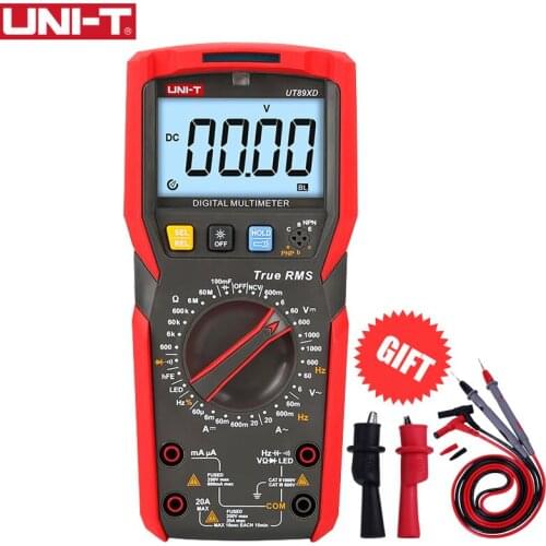 UNI-T UT89XD Digital Multimeter True RMS Tester AC DC Voltmeter Ammeter 1000V 20A Current Capacitance Resistance Frequency Meter