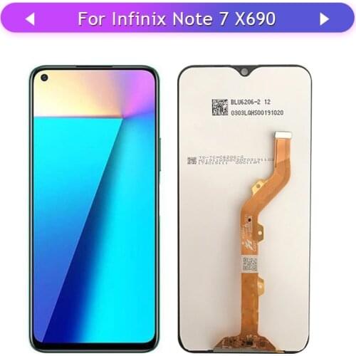 For Infinix Note 7 Note7 X690 LCD Display Screen Assembly Full Complete Glass Digitizer Replacement
