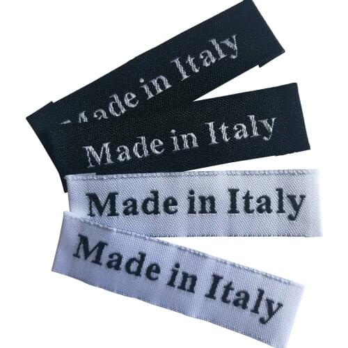 Italy Clothing Labels For Garment Handmade Tag Made In Italy Woven Label Custom Sewing Tags For Hand Work Accessories