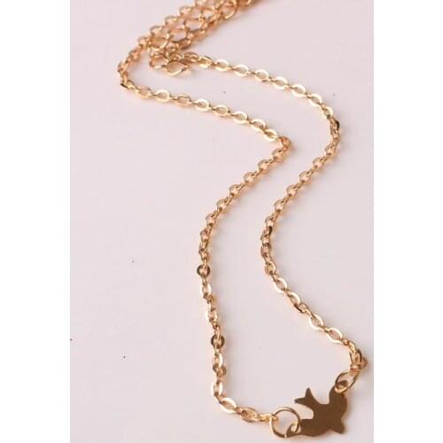 Classic Simple Solid Color Peace Dove Pendent Necklace Simple Flying Bird Necklace for Women Men Girls Neck Collar Jewelry Gift